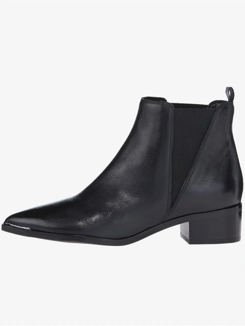 Marc Fisher Black Leather Pointed Toe Yale Ankle Boots Size 7